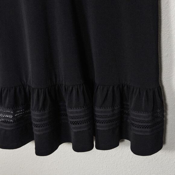 Michael Michael Kors Women’s Black Knit Cocktail Dress Sheer Quiet Luxury Medium - Picture 6 of 10